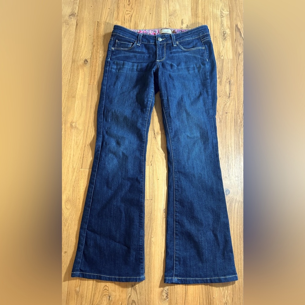PAIGE PETITE Women’s Canyon Boot medium Wash Jean size 27